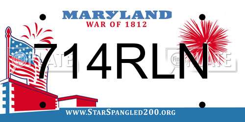 714RLN Maryland License Plate