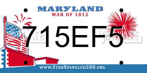 715EF5 Maryland License Plate