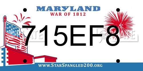 715EF8 Maryland License Plate
