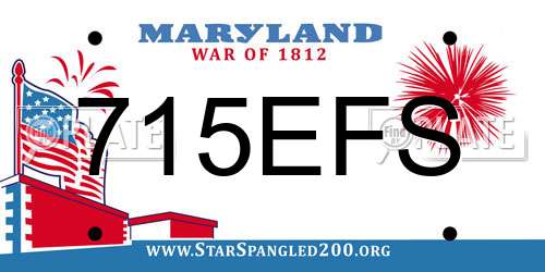 715EFS Maryland License Plate
