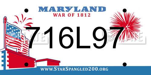 716L97 Maryland License Plate