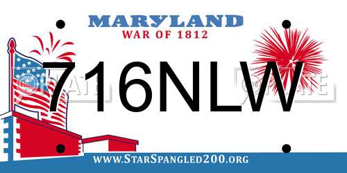 716NLW Maryland License Plate