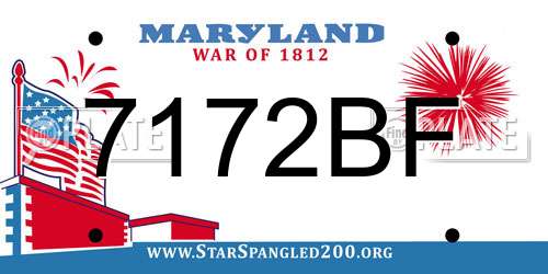 7172BF Maryland License Plate