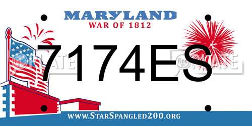 7174ES Maryland License Plate