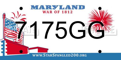 7175GG Maryland License Plate