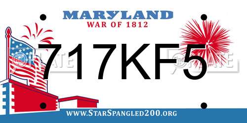 717KF5 Maryland License Plate
