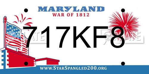 717KF8 Maryland License Plate