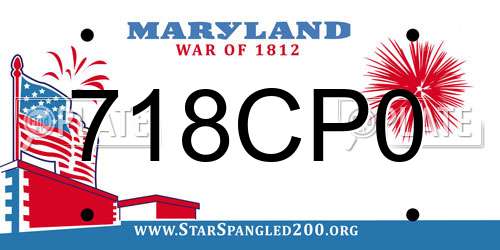 718CP0 Maryland License Plate