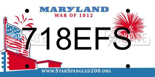 718EFS Maryland License Plate