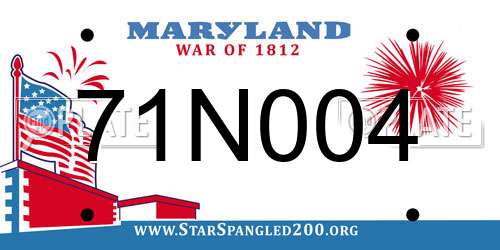 71N004 Maryland License Plate