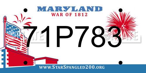 71P783 Maryland License Plate