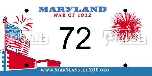 72 Maryland License Plate
