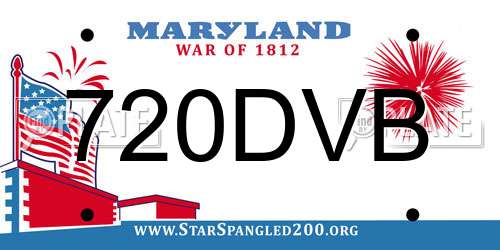720DVB Maryland License Plate