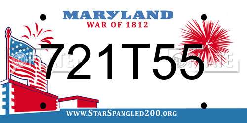721T55 Maryland License Plate