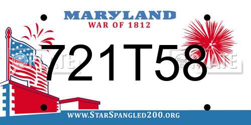 721T58 Maryland License Plate