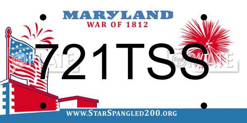 721TSS Maryland License Plate
