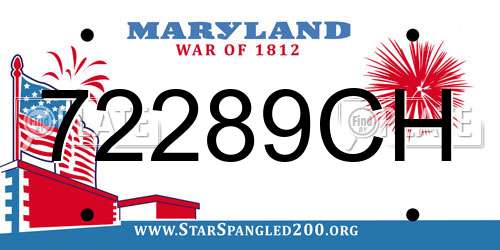72289CH Maryland License Plate
