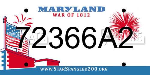 72366A2 Maryland License Plate
