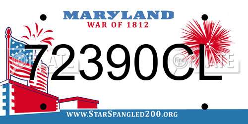 72390CL Maryland License Plate