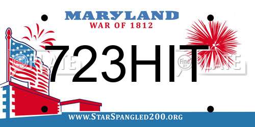 723HIT Maryland License Plate