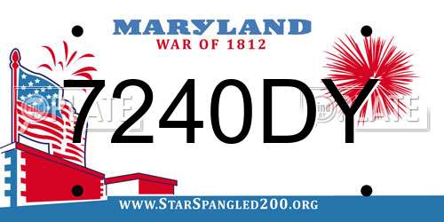 7240DY Maryland License Plate