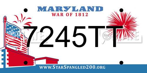 7245TT Maryland License Plate