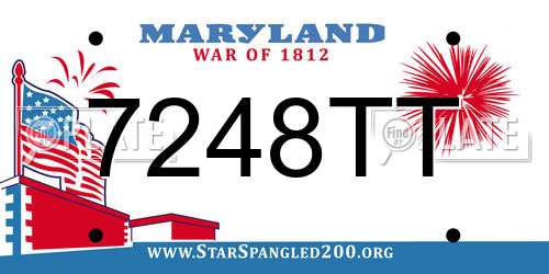 7248TT Maryland License Plate