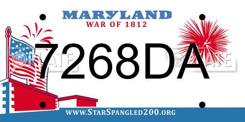 7268DA Maryland License Plate