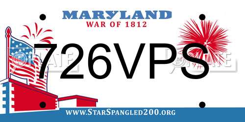 726VPS Maryland License Plate