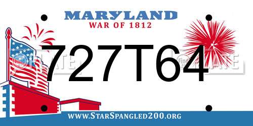 727T64 Maryland License Plate