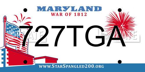 727TGA Maryland License Plate