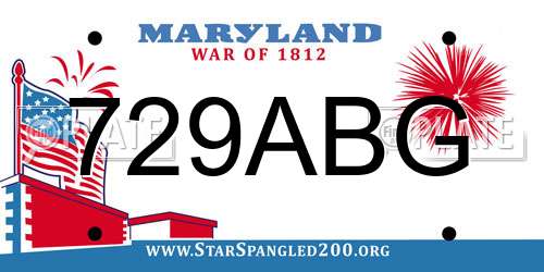 729ABG Maryland License Plate