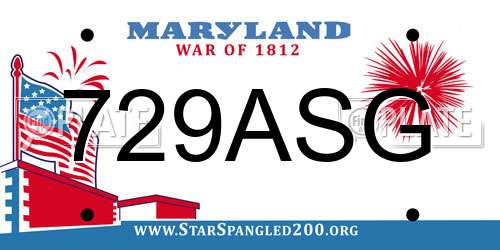 729ASG Maryland License Plate