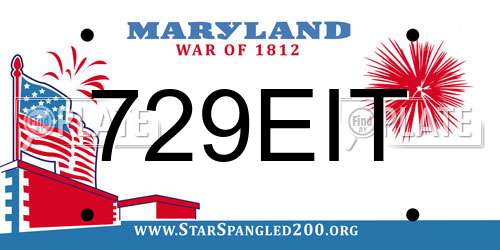 729EIT Maryland License Plate