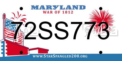 72SS773 Maryland License Plate