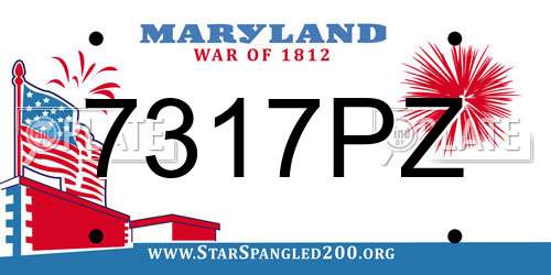 7317PZ Maryland License Plate