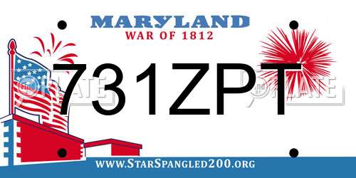 731ZPT Maryland License Plate