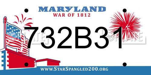 732B31 Maryland License Plate