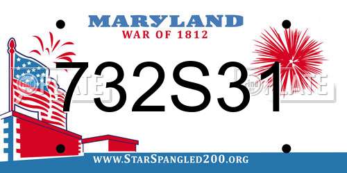 732S31 Maryland License Plate