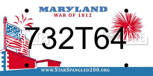 732T64 Maryland License Plate