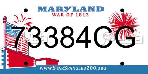 73384CG Maryland License Plate