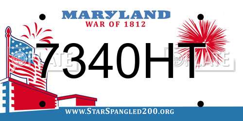 7340HT Maryland License Plate