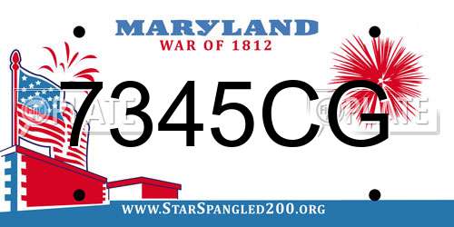 7345CG Maryland License Plate