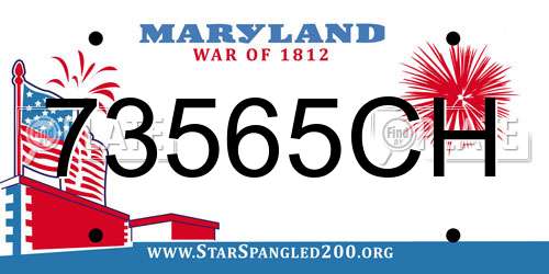 73565CH Maryland License Plate