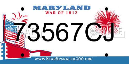 73567CJ Maryland License Plate