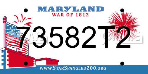 73582T2 Maryland License Plate