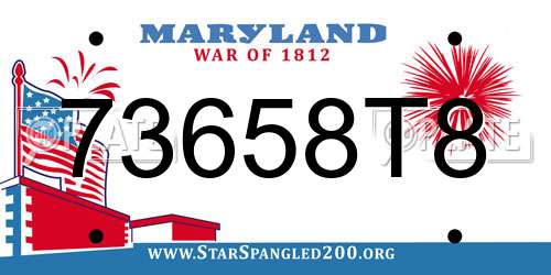 73658T8 Maryland License Plate