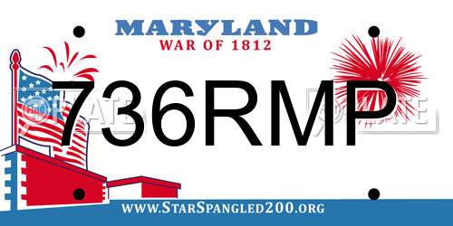 736RMP Maryland License Plate