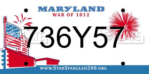 736Y57 Maryland License Plate