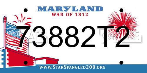 73882T2 Maryland License Plate